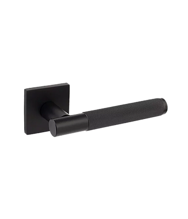 Ручки стандарт Ручка дверная Code Deco на квадратном основании H-30148-A-BLM 